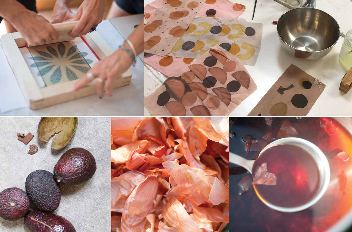 Cours : motifs, teinture naturelle et recyclage.